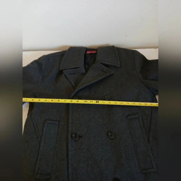 Merona womens winter pea coat double breasted wool brend gray size medium - Picture 11 of 16